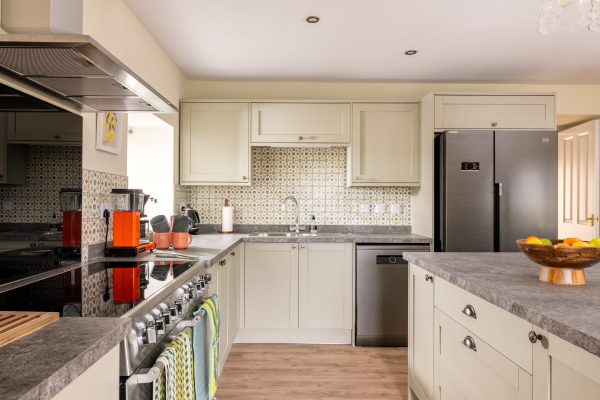Lovely open plan kitchen with everything you might need to prepare and share a meal with your loved ones.