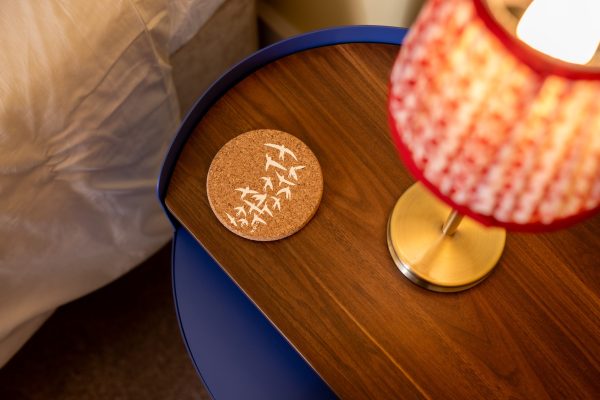 Accentuated with bedside lighting